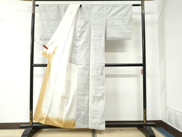 平和屋着物●本場大島紬 白大島 9マルキ 160亀甲 変わり縞 正絹 逸品 CAAU3069yc