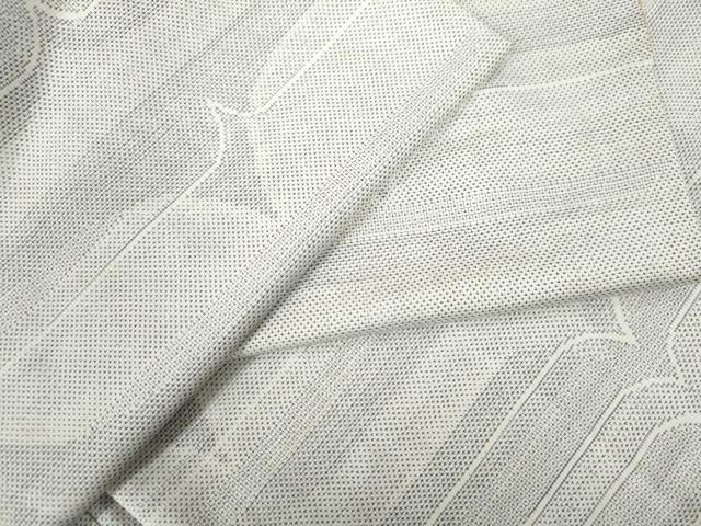 平和屋着物●本場大島紬 白大島 9マルキ 160亀甲 変わり縞 正絹 逸品 CAAU3069yc