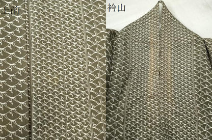 平和屋着物●上質な小紋　立波間道　正絹　逸品　CAAU3075yc