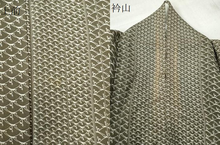平和屋着物●上質な小紋　立波間道　正絹　逸品　CAAU3075yc