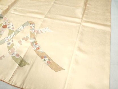 平和屋着物●訪問着 駒刺繍 鬘帯宝尽くし吉祥花唐草文 金彩 正絹 逸品 CAAU3076yc