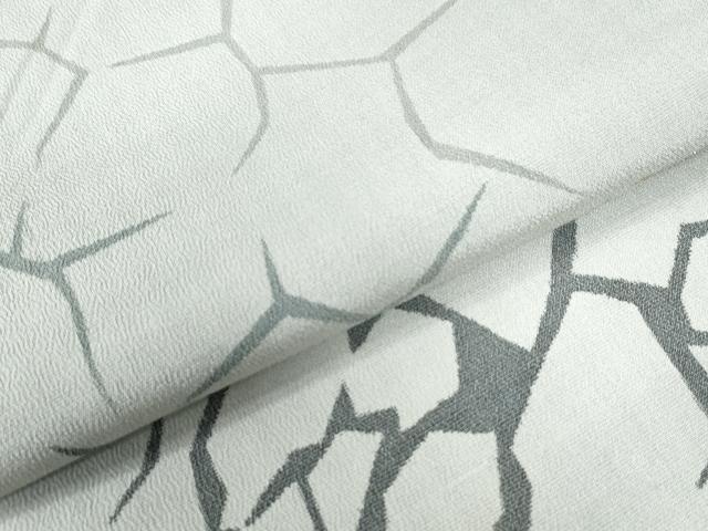 平和屋着物●訪問着 幾何学文様 鬼しぼ縮緬 正絹 逸品 CAAU3087yc