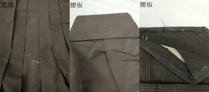 平和屋着物●男性 馬乗り袴 縞 正絹 逸品 CAAU3091yc