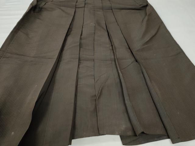 平和屋着物●男性 馬乗り袴 縞 正絹 逸品 CAAU3091yc