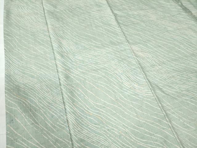 平和屋着物●上質な小紋 紬地 よろけ縞 正絹 逸品 CAAU3092yc