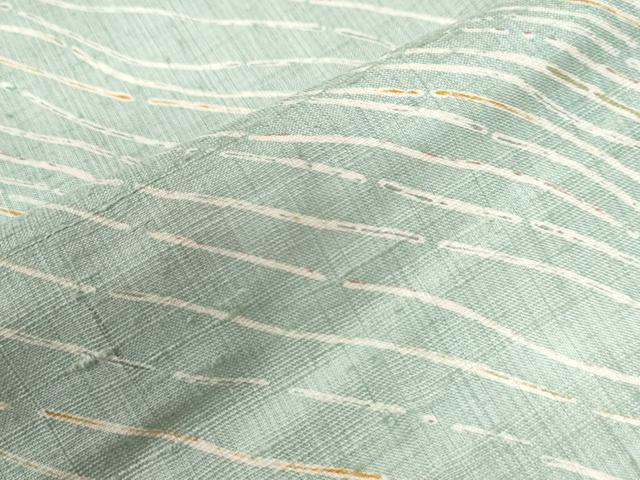 平和屋着物●上質な小紋 紬地 よろけ縞 正絹 逸品 CAAU3092yc