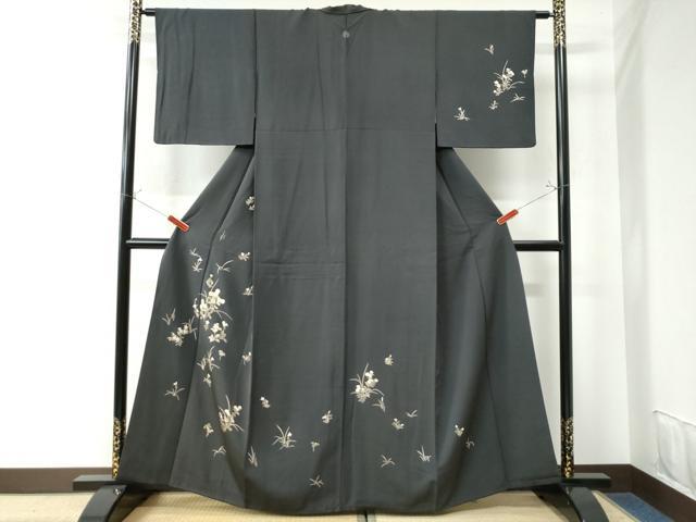 平和屋着物●訪問着 草花文 金彩 正絹 逸品 CAAU3093yc
