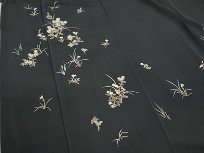 平和屋着物●訪問着 草花文 金彩 正絹 逸品 CAAU3093yc