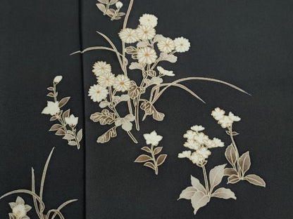 平和屋着物●訪問着 草花文 金彩 正絹 逸品 CAAU3093yc