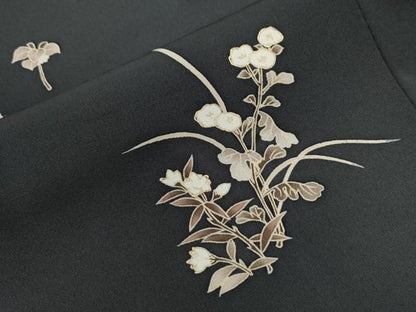平和屋着物●訪問着 草花文 金彩 正絹 逸品 CAAU3093yc