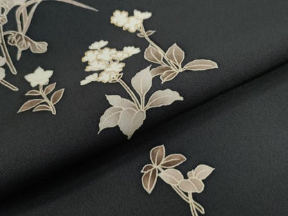 平和屋着物●訪問着 草花文 金彩 正絹 逸品 CAAU3093yc