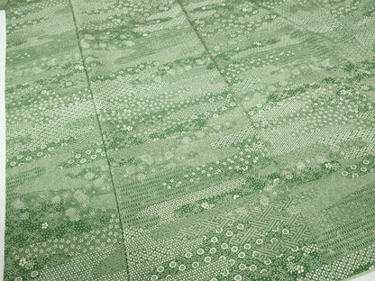 平和屋着物●江戸小紋 作家物 エ霞吉祥花唐草文 三越扱い 正絹 逸品 CAAU3113yc