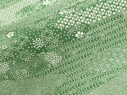 平和屋着物●江戸小紋 作家物 エ霞吉祥花唐草文 三越扱い 正絹 逸品 CAAU3113yc