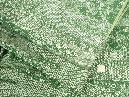 平和屋着物●江戸小紋 作家物 エ霞吉祥花唐草文 三越扱い 正絹 逸品 CAAU3113yc