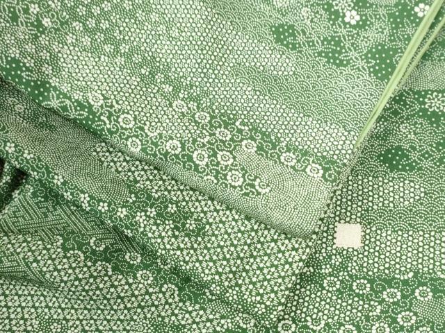 平和屋着物●江戸小紋 作家物 エ霞吉祥花唐草文 三越扱い 正絹 逸品 CAAU3113yc