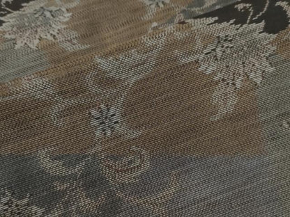 平和屋着物●本場大島紬 更紗花唐草文 正絹 逸品 CAAU3130yc