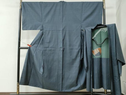平和屋着物●男性 本場大島紬 アンサンブル 100亀甲 総詰め 正絹 逸品 CAAU3131yc