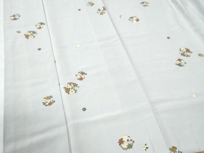 平和屋着物●上質な小紋　草花丸文　金彩　正絹　逸品　CAAU3138yc