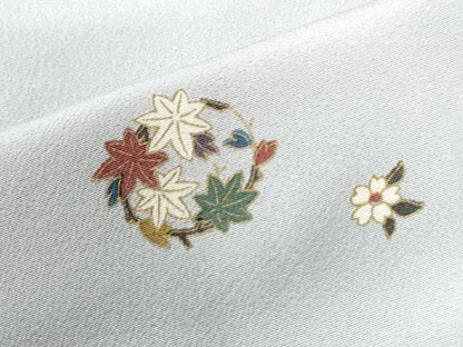 平和屋着物●上質な小紋　草花丸文　金彩　正絹　逸品　CAAU3138yc