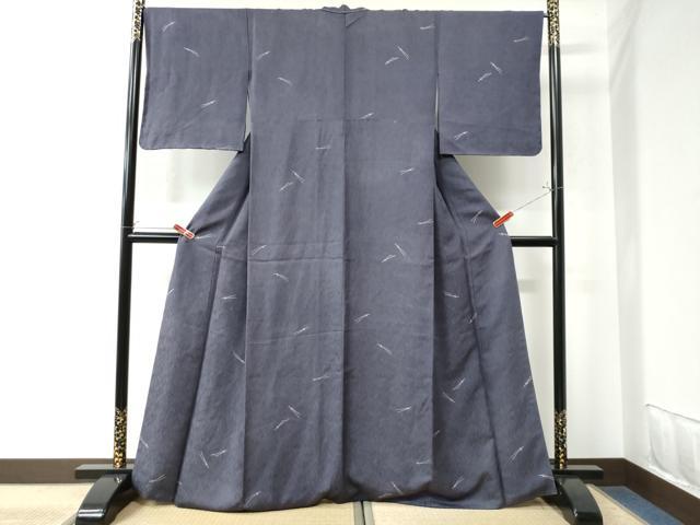 平和屋着物●上質な小紋　溢れ松葉　正絹　逸品　未使用　CAAU3149yc