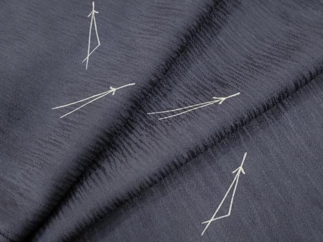 平和屋着物●上質な小紋　溢れ松葉　正絹　逸品　未使用　CAAU3149yc