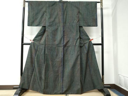 平和屋着物●本場大島紬 7マルキ 枝垂れ花文 正絹 逸品 CAAU3154yc
