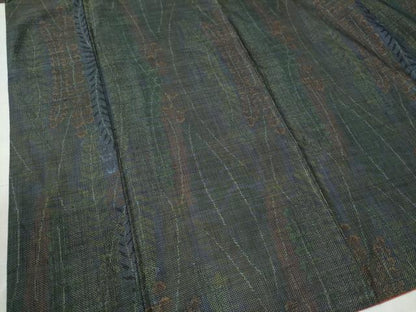 平和屋着物●本場大島紬 7マルキ 枝垂れ花文 正絹 逸品 CAAU3154yc