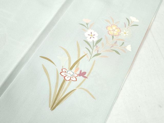 平和屋着物●創業460年・千總　訪問着　駒刺繍　雪輪秋草文　暈し染め　金彩　正絹　逸品　未使用　CAAU3165yc