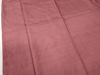 平和屋着物●本草木染作家　瑞寶　結城紬　色無地　長春色　正絹　逸品　未使用　CAAU3200yc