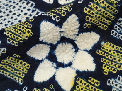 平和屋着物∴夏物 浴衣 有松鳴海絞り 吉祥花文 綿 逸品 CAAU3435ng
