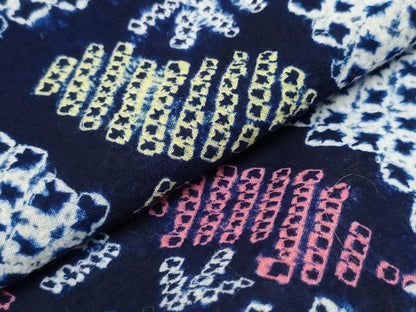 平和屋着物∴夏物 浴衣 有松鳴海絞り 蔦の葉文 綿 逸品 CAAU3453ng