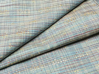平和屋着物▽上質な紬　単衣　花織　抽象文様　正絹　逸品　CAAU3785xi