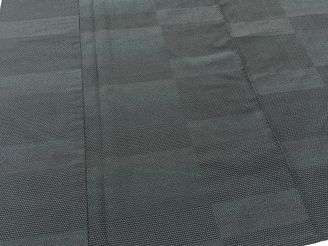 平和屋着物▽本塩沢 単衣 130亀甲 横段文 正絹 逸品 CAAU3789xi