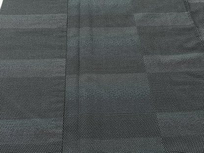 平和屋着物▽本塩沢 単衣 130亀甲 横段文 正絹 逸品 CAAU3789xi