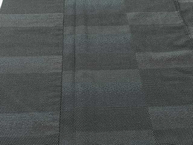 平和屋着物▽本塩沢 単衣 130亀甲 横段文 正絹 逸品 CAAU3789xi