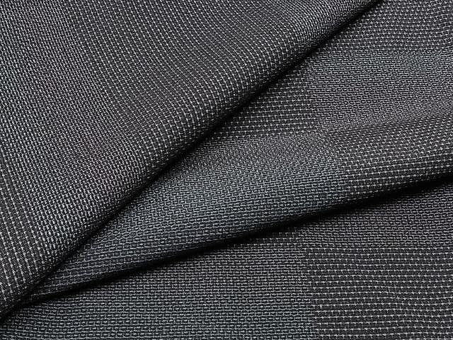 平和屋着物▽本塩沢 単衣 130亀甲 横段文 正絹 逸品 CAAU3789xi