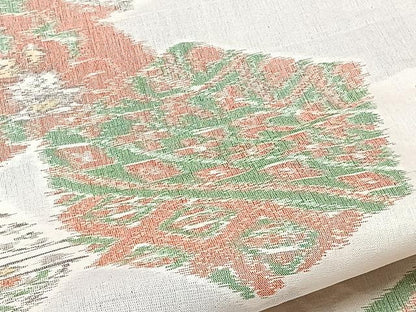 平和屋着物▽上質な紬 単衣 切嵌洋花文 正絹 逸品 CAAU3792xi