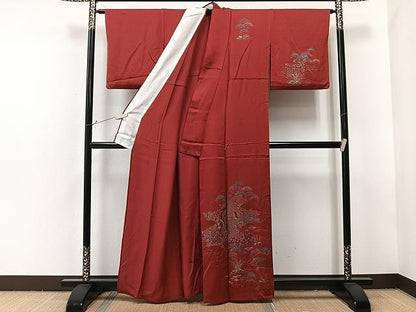 平和屋着物▽訪問着 単衣 女人風景花文 金彩 正絹 逸品 CAAU3793xi
