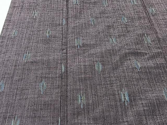 平和屋着物▽上質な紬 単衣 抽象文様 正絹 逸品 CAAU3794xi