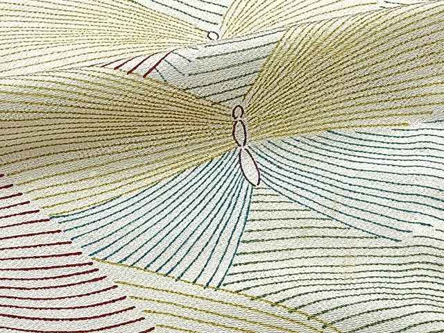 平和屋着物▽上質な小紋 単衣 舞蝶文 正絹 逸品 CAAU3795xi