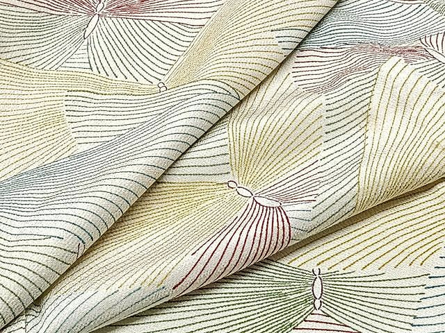 平和屋着物▽上質な小紋 単衣 舞蝶文 正絹 逸品 CAAU3795xi
