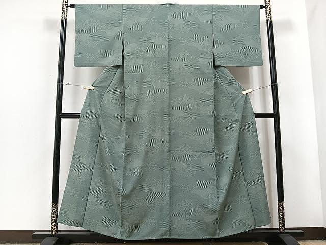 平和屋着物▽江戸小紋 単衣 寄せ小紋柄 正絹 逸品 CAAU3802xi