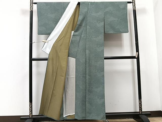 平和屋着物▽江戸小紋 単衣 寄せ小紋柄 正絹 逸品 CAAU3802xi