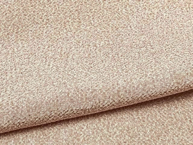 平和屋着物▽上質な小紋　単衣　作家物　霞文　鬼しぼ縮緬　正絹　逸品　CAAU3805xi