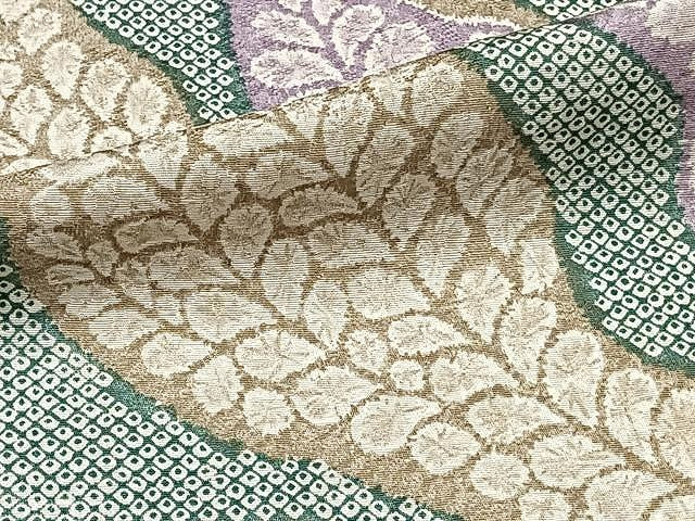 平和屋着物▽上質な小紋 単衣 道長花文 正絹 逸品 CAAU3807xi