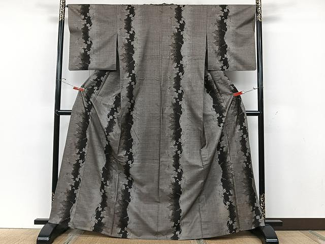 平和屋着物▽本場大島紬 単衣 ９マルキ 蔦の葉間道 正絹 逸品 CAAU3809xi