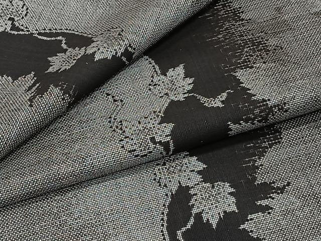 平和屋着物▽本場大島紬 単衣 ９マルキ 蔦の葉間道 正絹 逸品 CAAU3809xi
