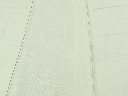 平和屋着物▽上質な色無地 単衣 松葉地紋 裏葉柳色 正絹 逸品 CAAU3812xi