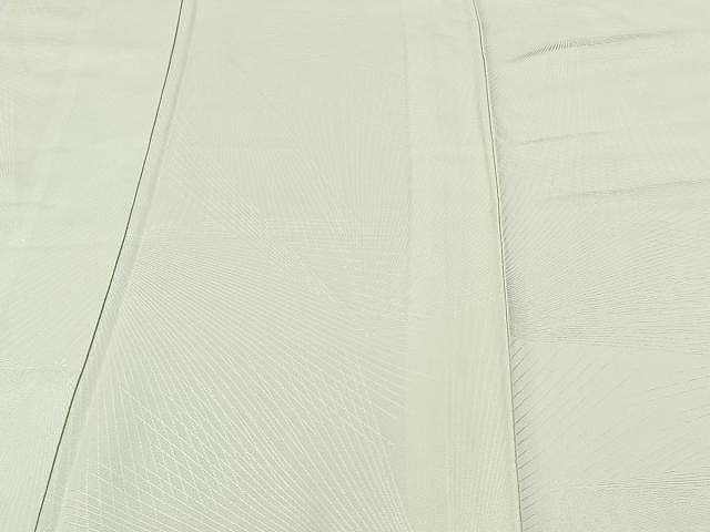 平和屋着物▽上質な色無地 単衣 松葉地紋 裏葉柳色 正絹 逸品 CAAU3812xi
