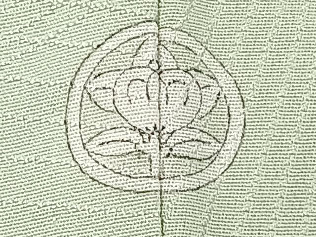 平和屋着物▽上質な色無地 単衣 松葉地紋 裏葉柳色 正絹 逸品 CAAU3812xi